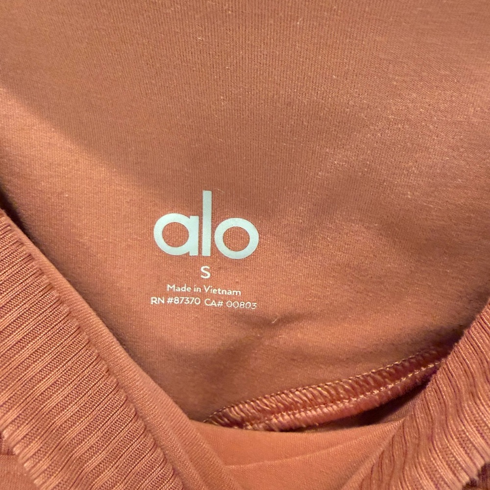 High-Waist Alosoft Lounge Legging in Terracotta - Picture 10 of 11
